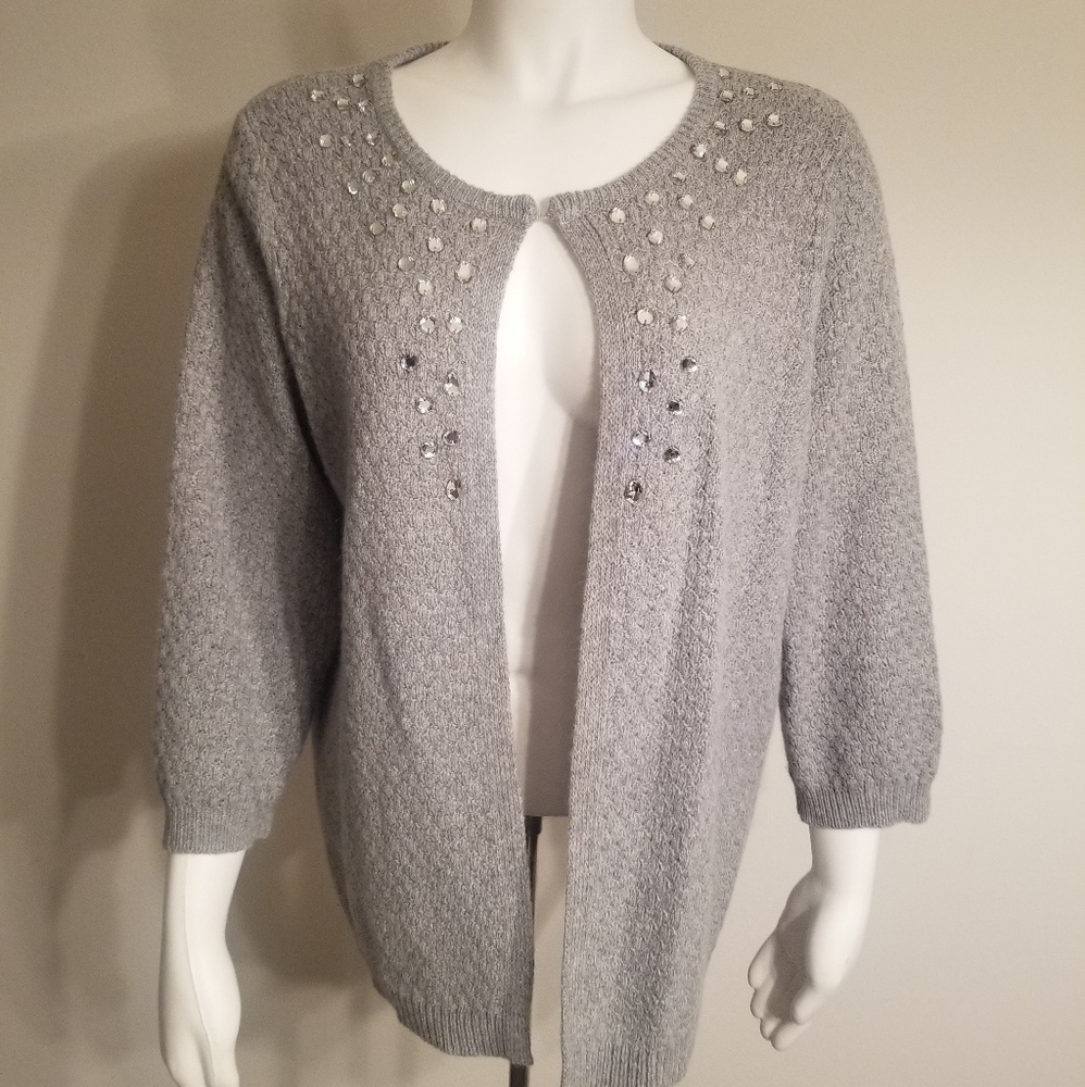 Old Navy Maternity 3/4 Rhinestone Cardigan Sweater